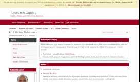 
							         Home - K-12 Online Databases - Research Guides at Eastern ...								  
							    