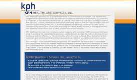 
							         Home | KPH Healthcare Services								  
							    