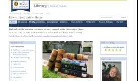 
							         Home - Law subject guide - LibGuides at University of Otago								  
							    