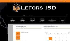 
							         Home - Lefors ISD								  
							    