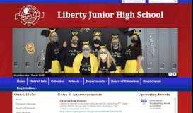 
							         Home - Liberty Junior High School - Burbank School District 111								  
							    