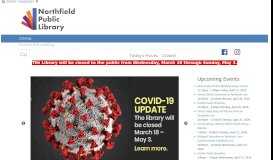 
							         Home - Main Page - MyNPL at Northfield Public Library								  
							    