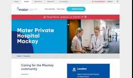 
							         Home - Mater Mackay - Mercy Health and Aged care								  
							    