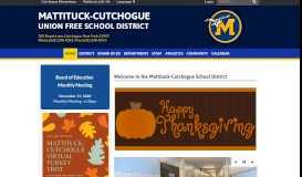 
							         Home - Mattituck Cutchogue Union Free School District								  
							    