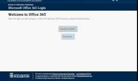 
							         Home - Microsoft Office 365 Login | CSUF - Cal State Fullerton								  
							    