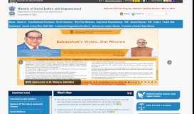 
							         Home : Ministry of Social Justice and Empowerment - Government of ...								  
							    