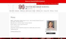 
							         Home – Ms. Maria C Gutierrez – Mater Dei High School								  
							    