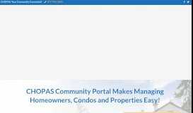 
							         Home of CHOPAS Community Portal and HOA-COA Websites								  
							    