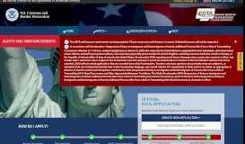 
							         Home | Official ESTA Application Website, U.S. Customs and Border ...								  
							    