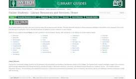 
							         Home - Online Students - Library Resources and Services - Ivy Tech ...								  
							    