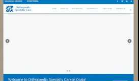 
							         Home - Orthopaedic Specialty Care in Ocala, FL								  
							    