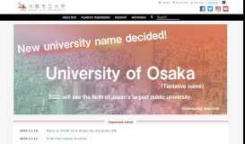 
							         Home — Osaka City University								  
							    