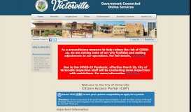 
							         Home Page - City of Victorville								  
							    