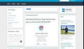 
							         Home Page | Eastland Rotary Club - ClubRunner								  
							    