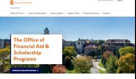 
							         Home Page - Financial Aid – Syracuse University								  
							    