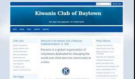 
							         Home Page | Kiwanis Club of Baytown - ClubRunner								  
							    