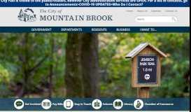 
							         Home Page | Mountain Brook, Alabama								  
							    