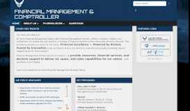 
							         Home page of Air Force Financial Management & Comptroller								  
							    