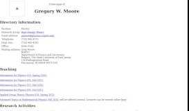 
							         Home page of Greg Moore - Rutgers Physics								  
							    