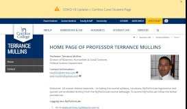 
							         Home Page of Professor Terrance Mullins - Cerritos College								  
							    