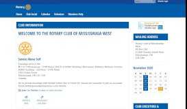 
							         Home Page | Rotary Club of Mississauga West - ClubRunner								  
							    