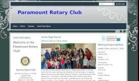 
							         Home Page | Rotary Club of Paramount - ClubRunner								  
							    