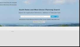 
							         Home Page - South West Devon Planning Search - Applications								  
							    