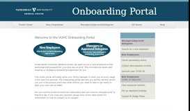 
							         Home Page - VUMC Onboarding Portal								  
							    