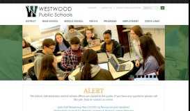 
							         Home Page - Westwood Mass School District								  
							    