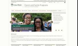 
							         Home - Parent and Family Programs - Cal Poly, San Luis Obispo								  
							    