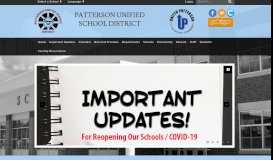 
							         Home - Patterson Joint Unified School District								  
							    