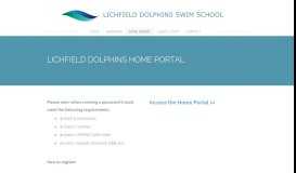 
							         Home Portal - Lichfield Dolphins Swim School								  
							    