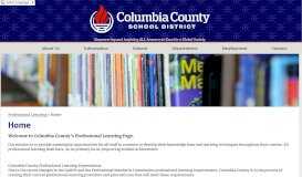 
							         Home – Professional Learning – Columbia County Schools								  
							    