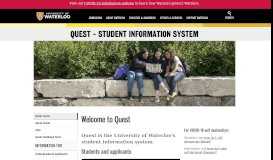 
							         Home | Quest - Student Information System | University of Waterloo								  
							    