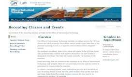 
							         Home - Recording Classes and Events - GW Law Library: Library ...								  
							    