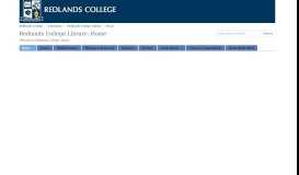 
							         Home - Redlands College Library - LibGuides at Redlands College								  
							    