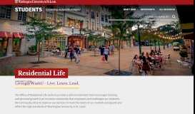 
							         Home | Residential Life | Washington University in St. Louis								  
							    