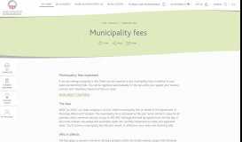 
							         Home - Residential Municipality fees								  
							    