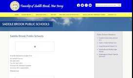 
							         Home - Saddle Brook Public Schools - Saddle Brook Township								  
							    