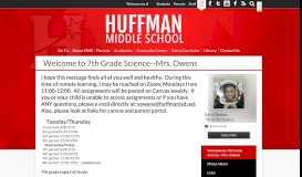 
							         Home – Sara Owens – Huffman Middle School								  
							    