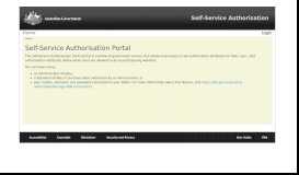 
							         Home - Self-Service Authorisation - Business.gov.au								  
							    