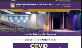 
							         Home - Spencer Community School District								  
							    