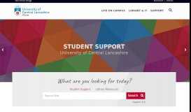 
							         Home | Student Support | University of Central Lancashire								  
							    
