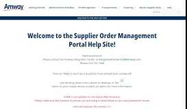 
							         Home - Supplier Order Management Portal - Supplier Portal - Amway								  
							    