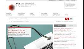 
							         Home - Technische Informationsbibliothek (TIB)								  
							    