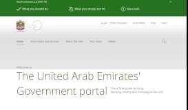 
							         Home - The Official Portal of the UAE Government								  
							    