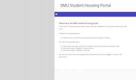 
							         Home - the SMU Housing Portal								  
							    