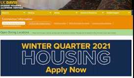 
							         Home | UC Davis Student Housing and Dining Services								  
							    
