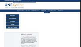 
							         Home - UNE Portal for Online Students Student Portal | University of ...								  
							    