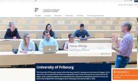 
							         Home | | University of Fribourg - University of Fribourg								  
							    